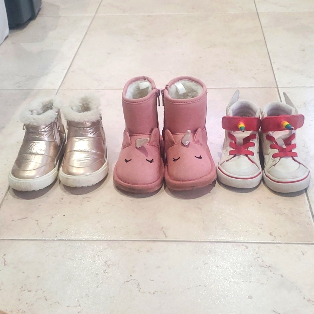 Lot of 3 Girl's Boots Size 5 and 6
